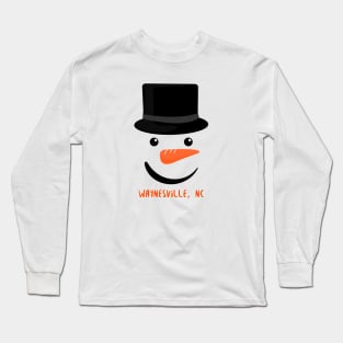 Waynesville, NC Snowman Long Sleeve T-Shirt